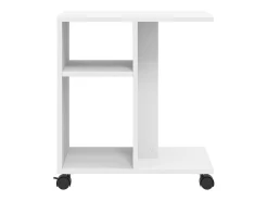 Mesa de apoio c/ rodas 50x30x55 cm derivados de madeira branco PT735247