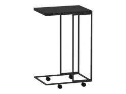 Mesa de apoio c/ rodas 40x30x63,5cm derivados de madeira preta PT394404
