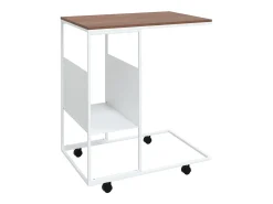 Mesa de apoio c/ rodas 55x36x63,5cm derivados de madeira branco