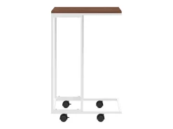 Mesa de apoio c/ rodas 40x30x63,5cm derivados de madeira branca