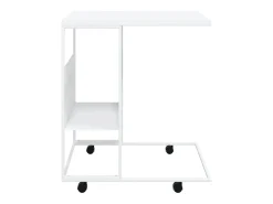 Mesa de apoio c/ rodas 55x36x63,5cm derivados de madeira branco PT428296