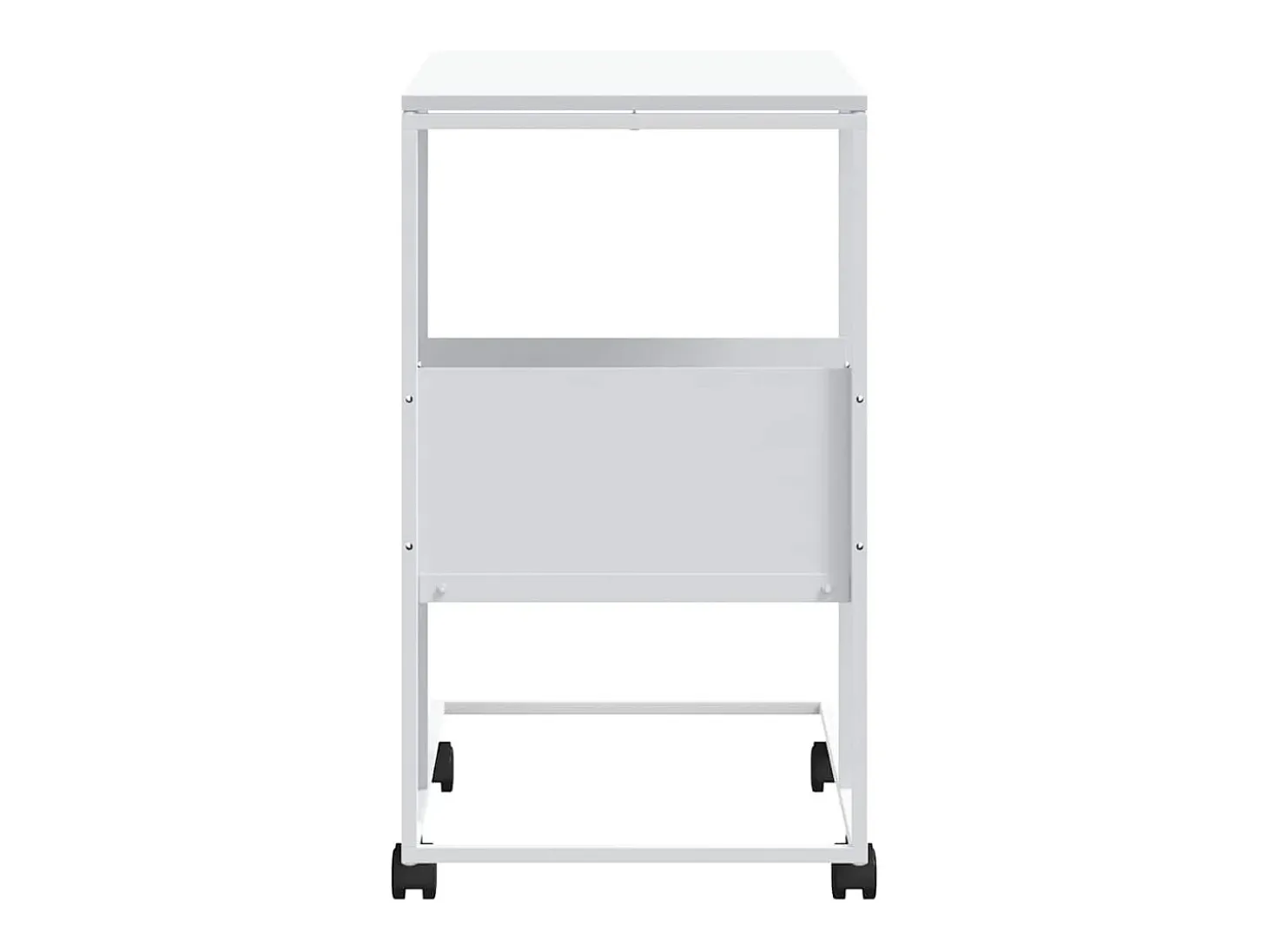 Mesa de apoio c/ rodas 55x36x63,5cm derivados de madeira branco