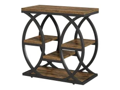 Mesa de apoio com 4 andares, mesa de cabeceira estreita de 60 cm com armazenamento para sala, quarto de dormir, entrada