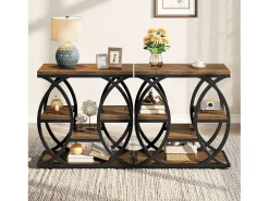Mesa de apoio com 4 andares, mesa de cabeceira estreita de 60 cm com armazenamento para sala, quarto de dormir, entrada
