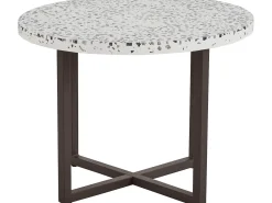 Mesa de apoio com 2 gavetas em MDF verde-esmeralda