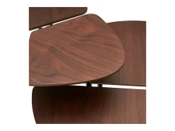 Mesa de apoio com 1 prateleira em castanho pinho