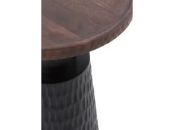 Mesa de apoio com base e tampo em madeira de nogueira