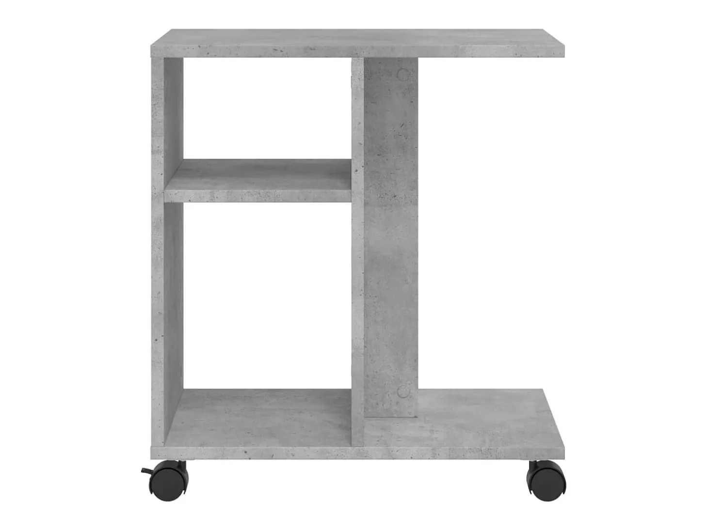 Mesa de apoio com rodas derivados de madeira cinzento cimento PT649958