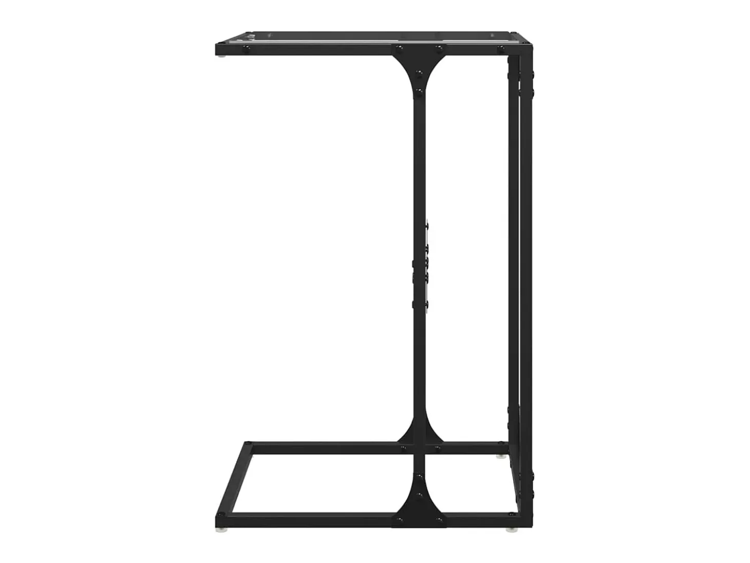 Mesa de apoio com vidro transparente 40x30x61,5 cm aço PT699792