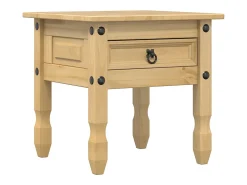 Mesa de apoio Corona 50x50x50 cm madeira de pinho maciça PT498756