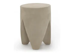 Mesa de apoio de cimento de poliresina cor de areia