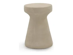 Mesa de apoio de cimento poliresina cor de areia