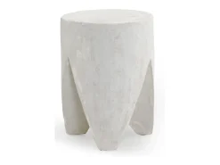 Mesa de apoio de cimento branco de poliresina