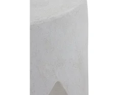 Mesa de apoio de cimento branco de poliresina
