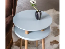Mesa de apoio de dois níveis dimensões 45 cm x altura 61 cm Ufo Verde Sálvia