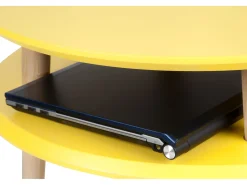 Mesa de apoio de dois níveis dimensões 45 cm x altura 61 cm Ufo Branco