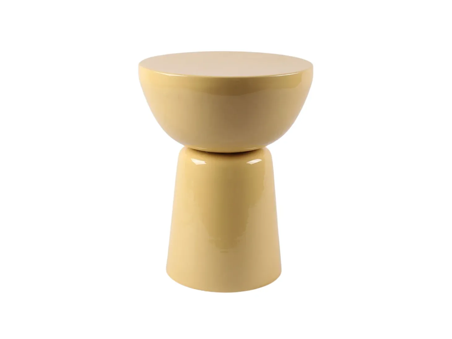 Mesa de apoio de metal - Amarelo claro brilhante - MENIRO