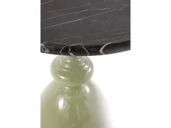 Mesa de apoio de metal e mármore, cor cinzento-verde