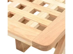 Mesa de apoio dobrável madeira de nogueira maciça 50x50x49 cm