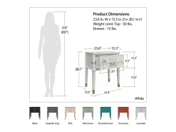 Mesa de apoio em aglomerado de partículas laminadas Cinzento carvalho