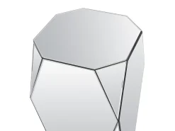 Mesa de apoio em MDF, espelho e aço inoxidável - Cor: prateado - SIGRID de Pascal Morabito