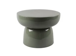 Mesa de apoio em metal - Verde militar brilhante - LIRENA