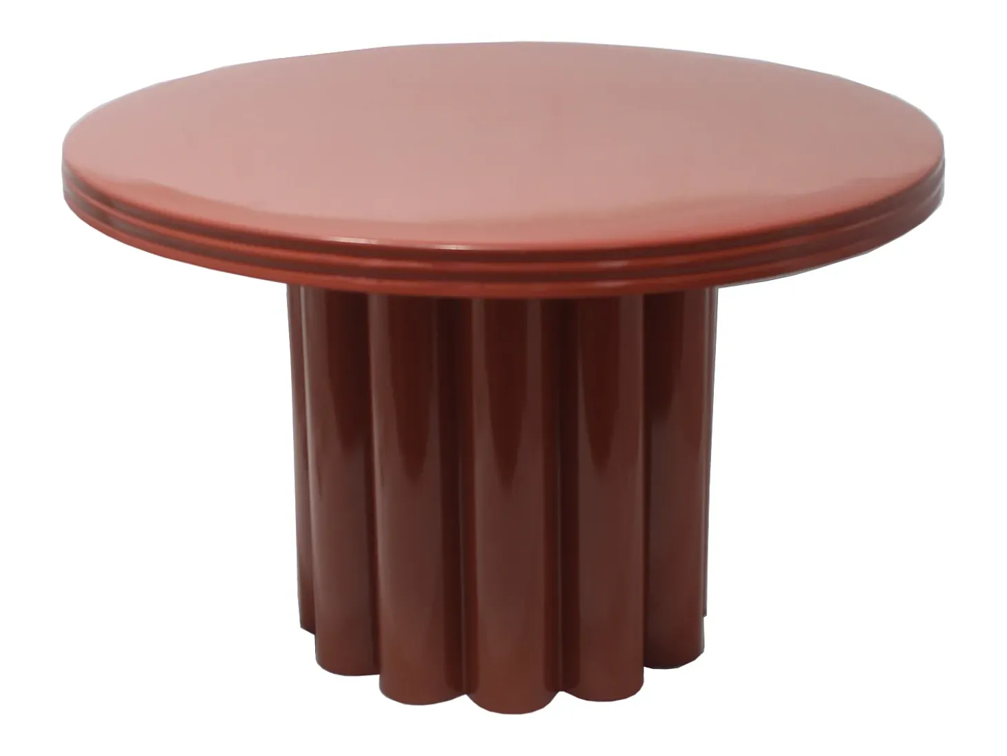 Mesa de apoio em metal de cor terracota - SEMALIA
