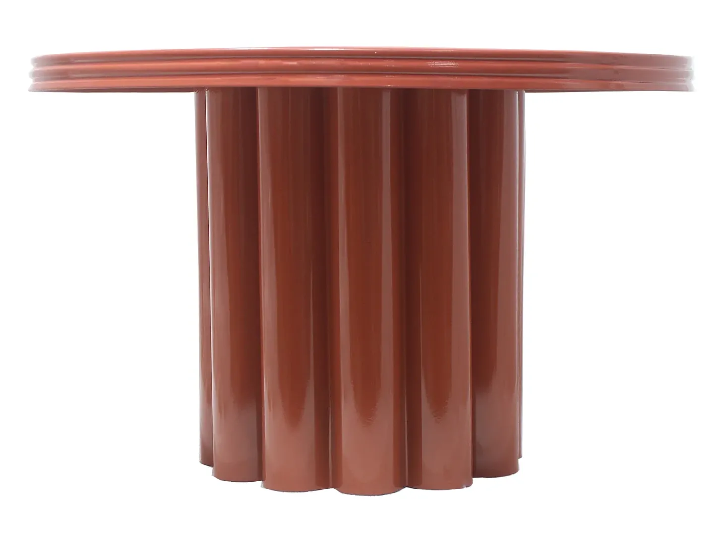 Mesa de apoio em metal de cor terracota - SEMALIA