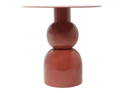 Mesa de apoio em metal de cor terracota - JASMIA