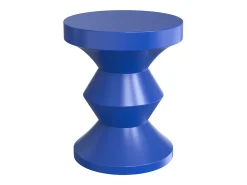 Mesa de apoio em metal estilo design cor azul - ZOLIMI