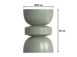 Mesa de apoio em metal estilo design cor verde - TUVAMI