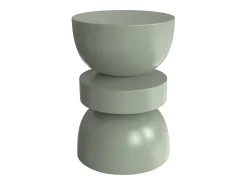 Mesa de apoio em metal estilo design cor verde - TUVAMI