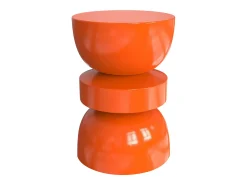 Mesa de apoio em metal estilo design cor laranja - TUVAMI
