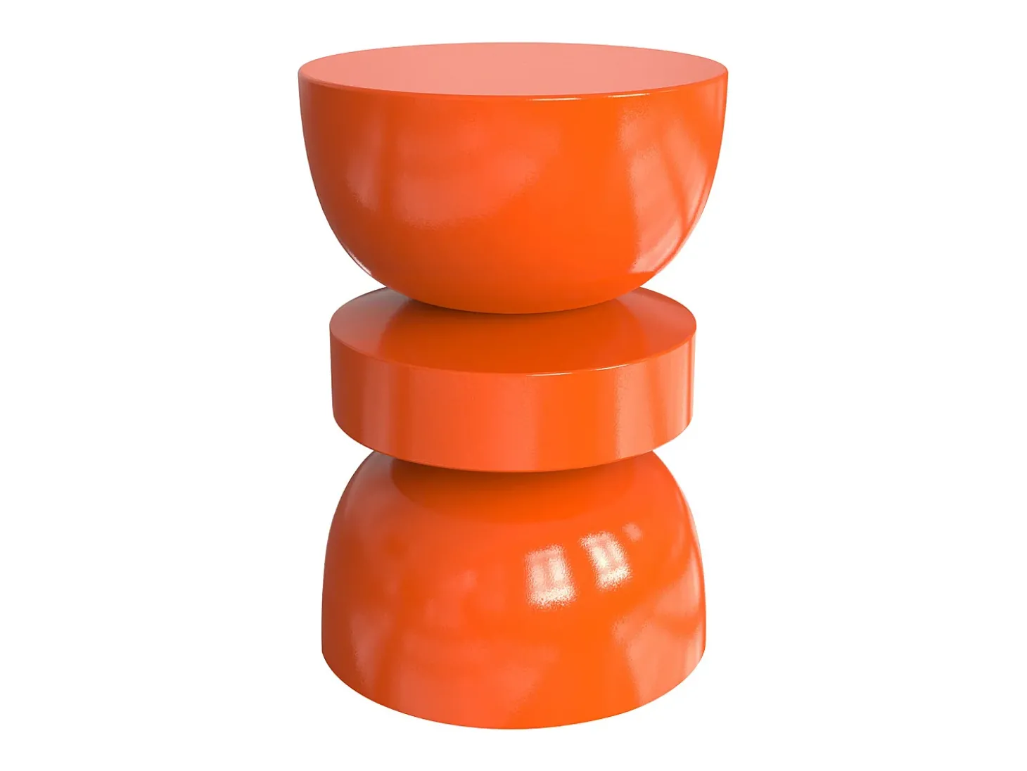 Mesa de apoio em metal estilo design cor laranja - TUVAMI