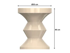 Mesa de apoio em metal estilo design cor bege - ZOLIMI