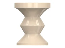 Mesa de apoio em metal estilo design cor bege - ZOLIMI