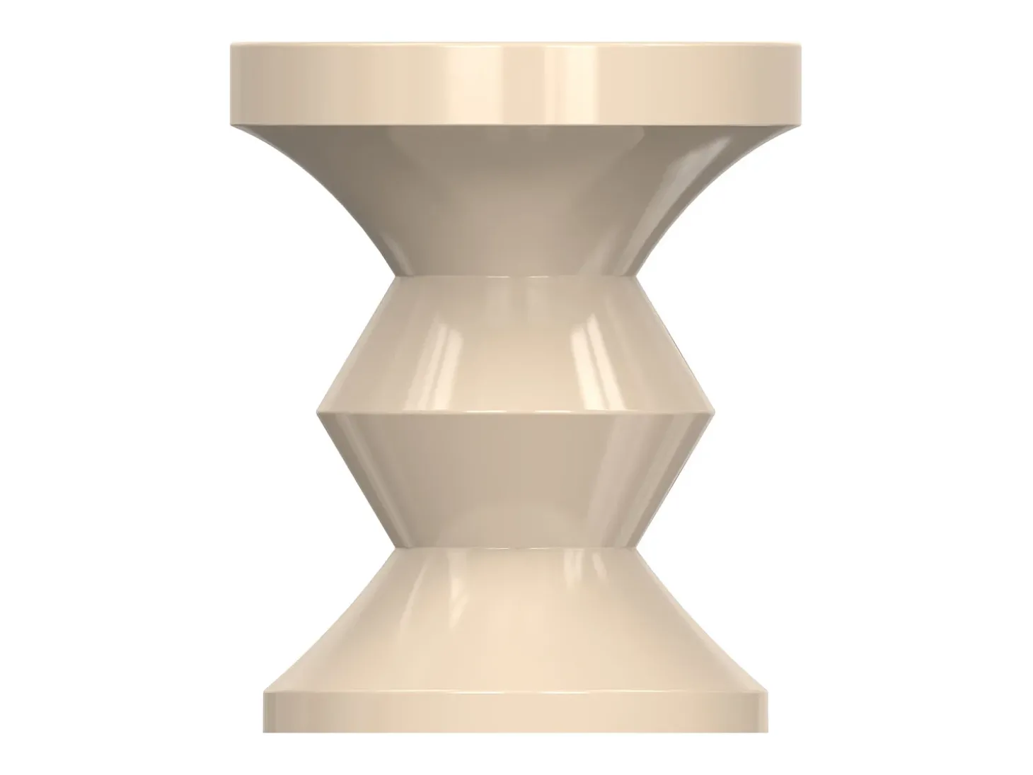 Mesa de apoio em metal estilo design cor bege - ZOLIMI
