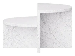 Mesa de apoio em mármore – branco – Swan Low