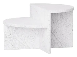 Mesa de apoio em mármore – branco – Swan Low