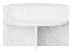 Mesa de apoio em mármore – branco – Swan Low