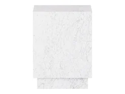 Mesa de apoio em mármore – branco – Heron Low