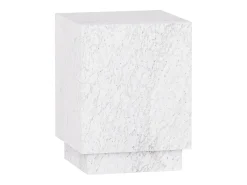 Mesa de apoio em mármore – branco – Heron Low