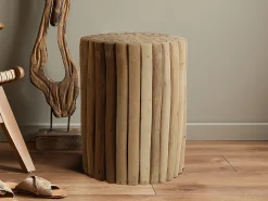 Mesa de apoio em teca - Cor: natural - LUTIANA