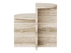 Mesa de apoio em travertino – bege – Swan
