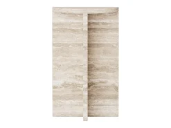 Mesa de apoio em travertino – bege – Swan Tall