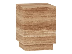 Mesa de apoio em travertino – nogueira – Heron Low