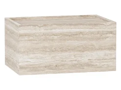 Mesa de apoio em travertino – bege – Crow Wide