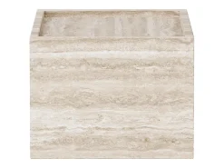 Mesa de apoio em travertino – bege – Crow Wide