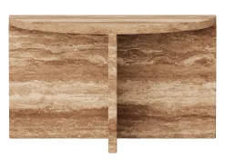 Mesa de apoio em travertino – nogueira – Swan Low