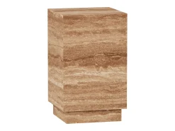 Mesa de apoio em travertino – nogueira – Heron Tall